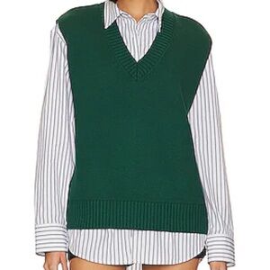 L’Academie Collegiate‎ Green Oversized Vest